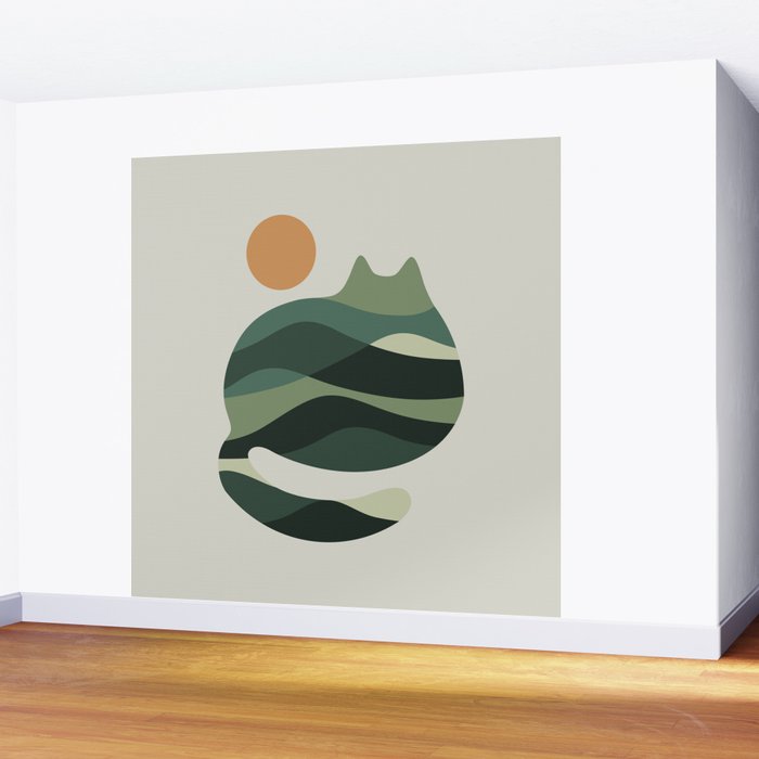 Cat Landscape 122 Wall Mural Gallery Image 2