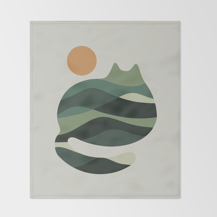 Cat Landscape 122 Throw Blanket Gallery Image 2