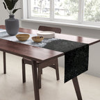 Waves from above on a Black Sand Beach Table Runner Gallery Image 2