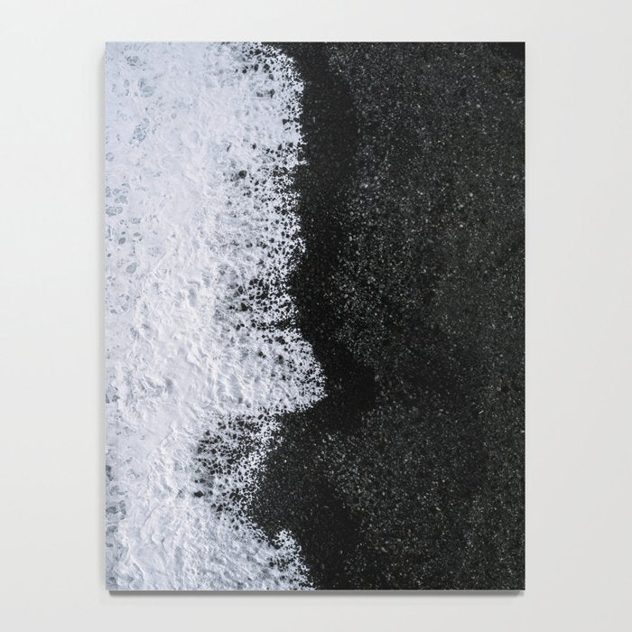 Waves from above on a Black Sand Beach Notebook Gallery Image 4