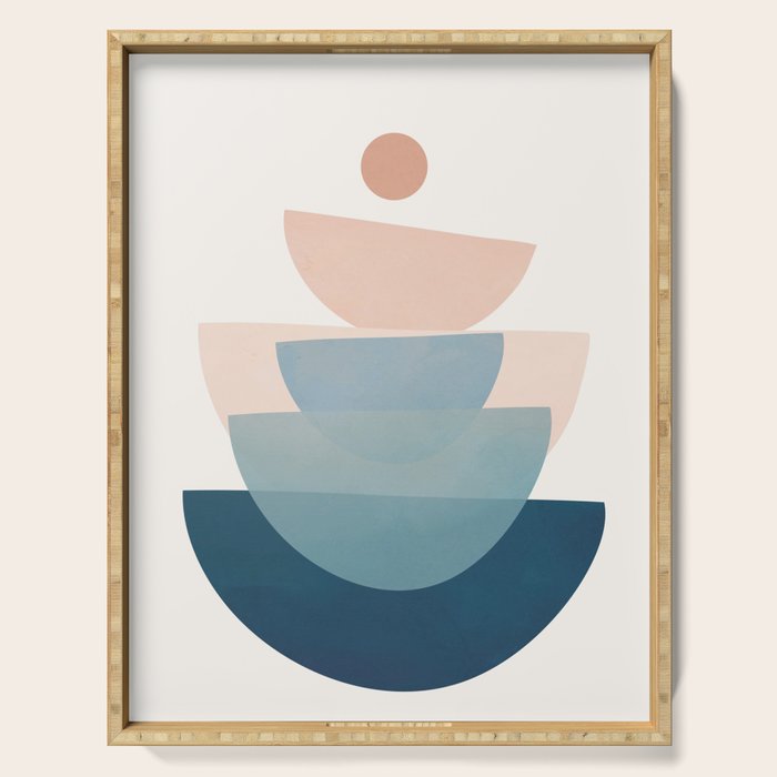 Abstract Minimal Shapes 31 Serving Tray Gallery Image 1