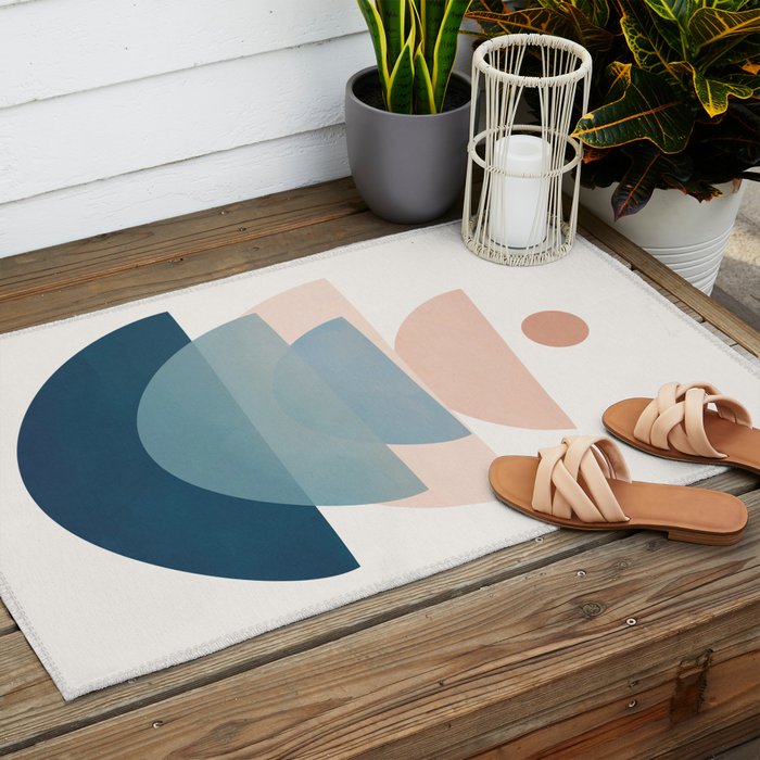 Abstract Minimal Shapes 31 Outdoor Rug Gallery Image 2