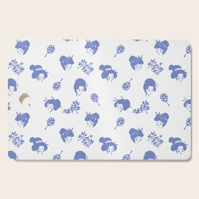 Light blue japanese pattern Cutting Board Gallery Image 1