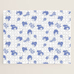 Light blue japanese pattern Jigsaw Puzzle Gallery Image 1