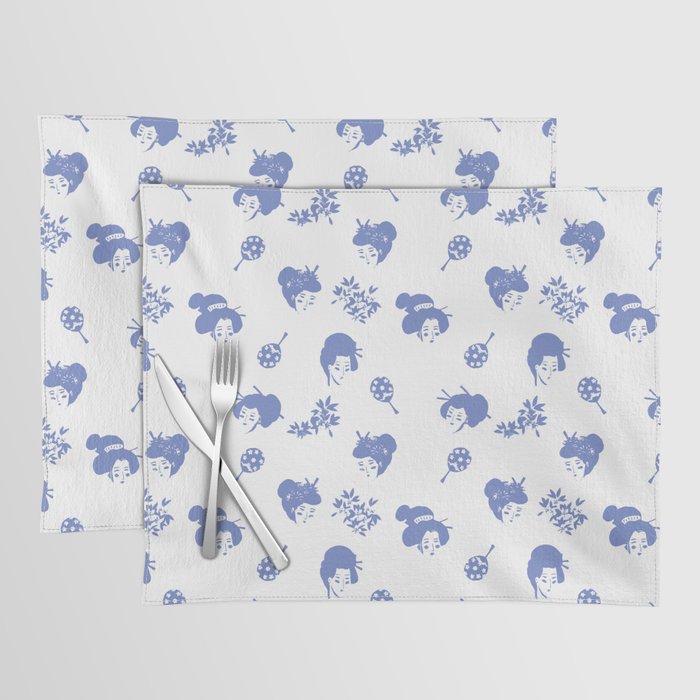 Light blue japanese pattern Placemat Gallery Image 1