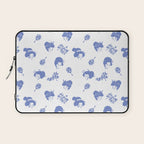 Light blue japanese pattern Laptop Sleeve Gallery Image 1