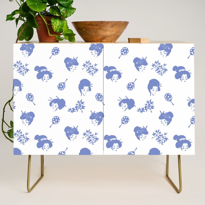 Light blue japanese pattern Credenza Gallery Image 1