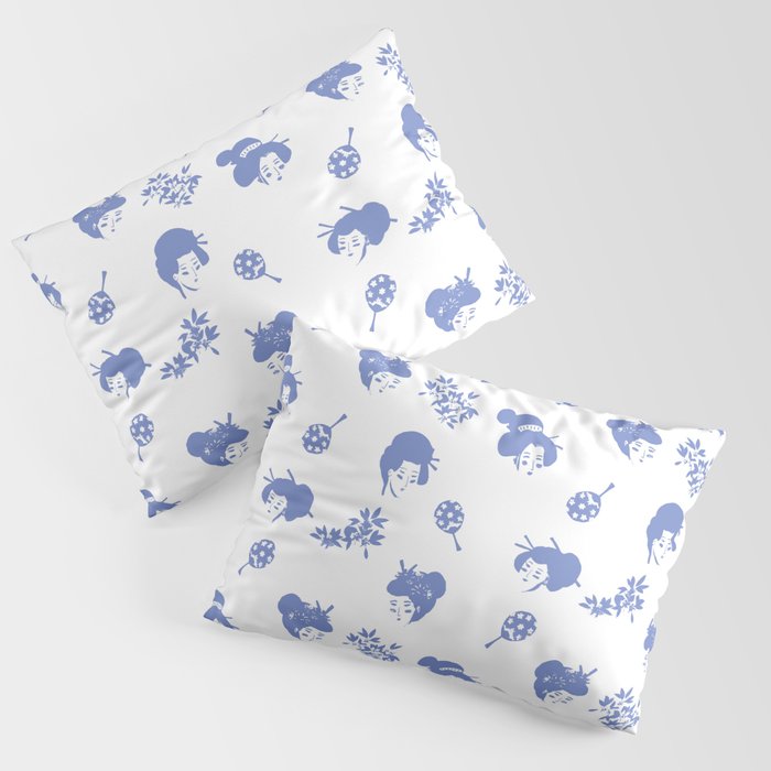 Light blue japanese pattern Pillow Sham Gallery Image 1