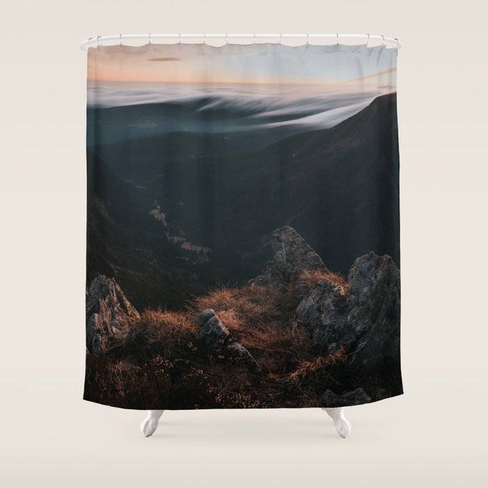 Evening Mood - Landscape and Nature Photography Shower Curtain Gallery Image 1