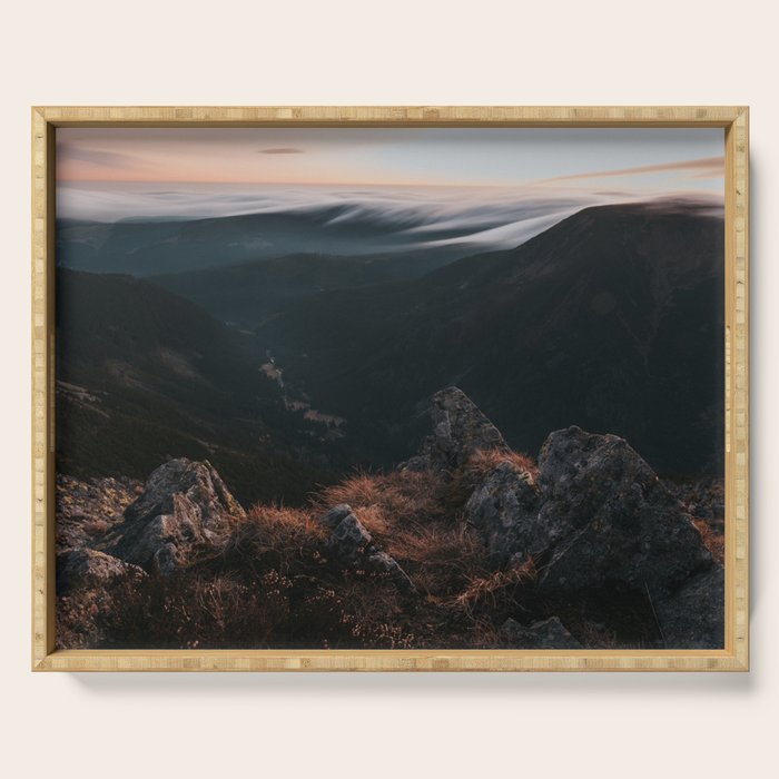 Evening Mood - Landscape and Nature Photography Serving Tray Gallery Image 1