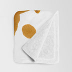 Brown Ocher Inkblot Pattern Throw Blanket Gallery Image 3