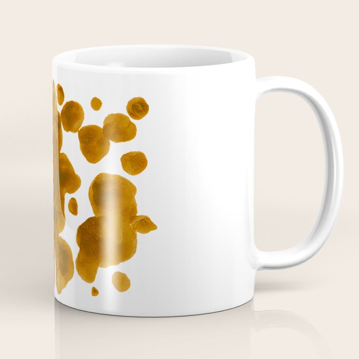Brown Ocher Inkblot Pattern Coffee Mug Gallery Image 1