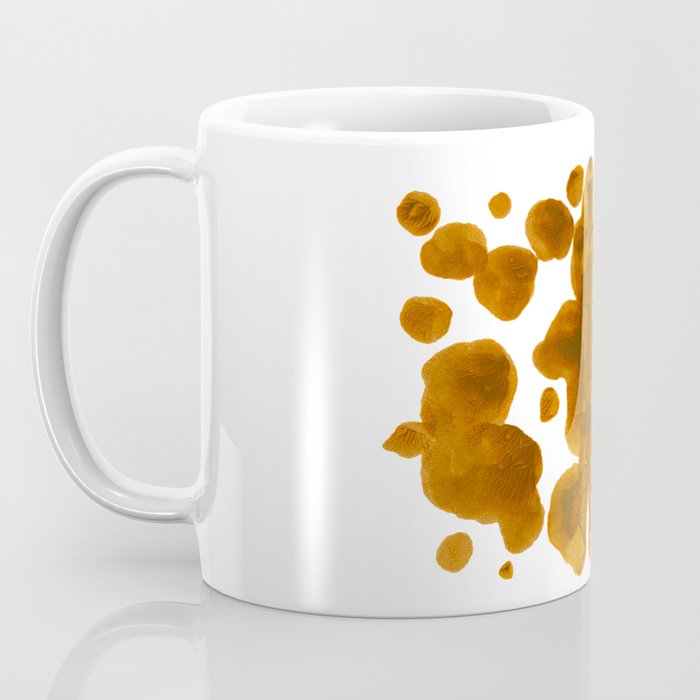Brown Ocher Inkblot Pattern Coffee Mug Gallery Image 3