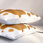 Brown Ocher Inkblot Pattern Pillow Sham Gallery Image 3