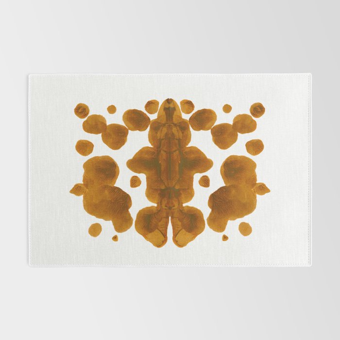 Brown Ocher Inkblot Pattern Rug Gallery Image 2