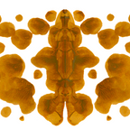Brown Ocher Inkblot Pattern Coffee Mug Gallery Image 2