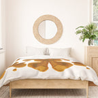 Brown Ocher Inkblot Pattern Duvet Cover Gallery Image 3