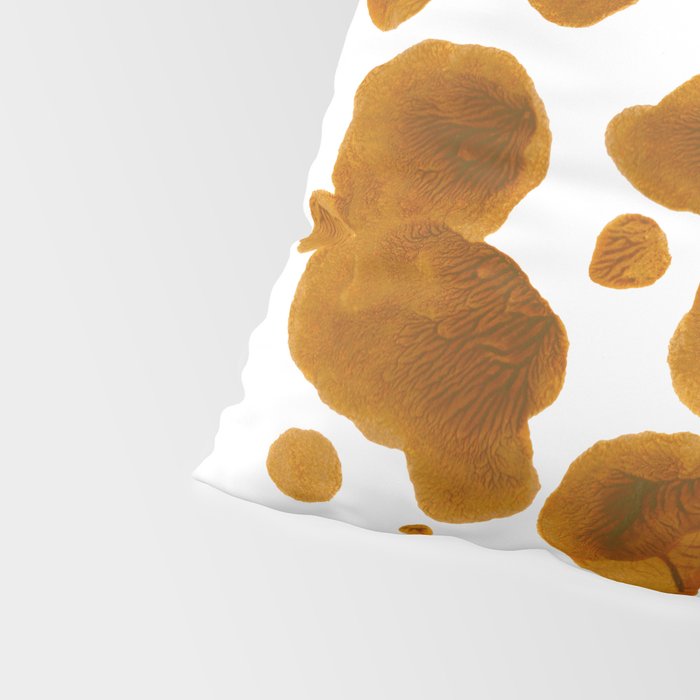 Brown Ocher Inkblot Pattern Pillow Sham Gallery Image 4