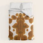 Brown Ocher Inkblot Pattern Duvet Cover Gallery Image 6