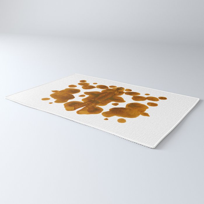Brown Ocher Inkblot Pattern Rug Gallery Image 3