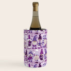 Let it gnome // monochromatic violet little Santa's helpers preparing for Christmas Wine Chiller Gallery Image 3