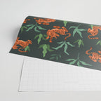 Dancing Tiger (Forest Green) Wrapping Paper Gallery Image 2