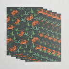 Dancing Tiger (Forest Green) Wrapping Paper Gallery Image 3