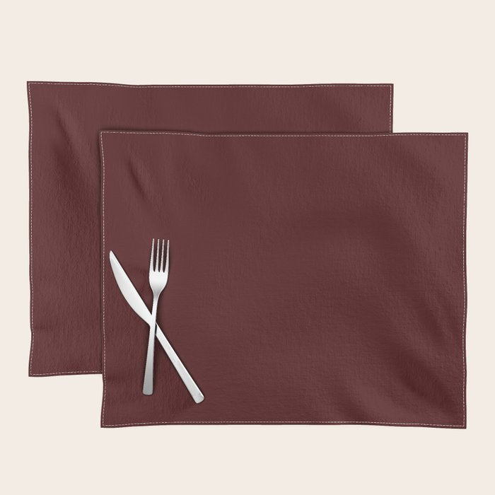 Simply Maroon Red Placemat Gallery Image 1