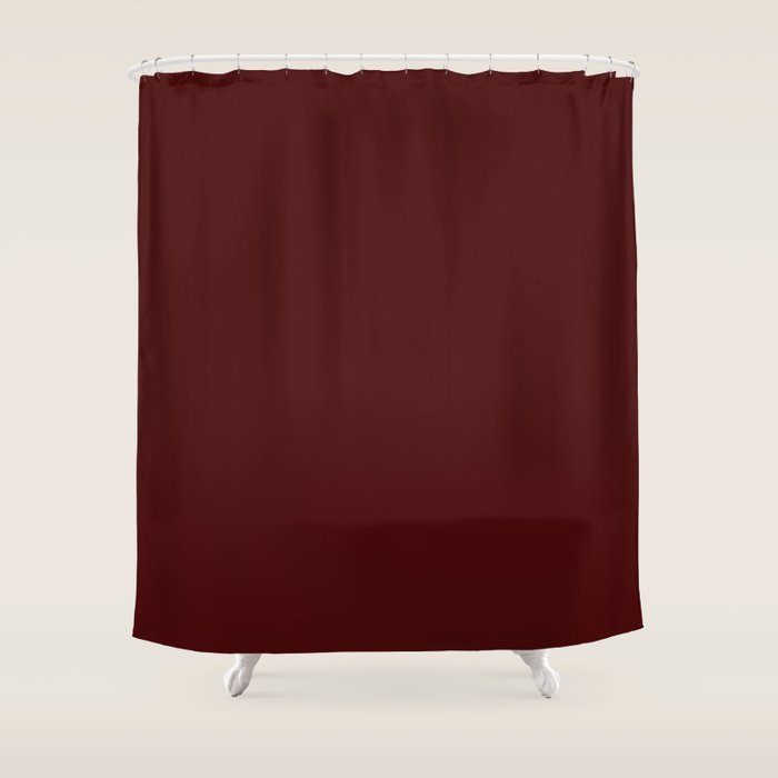 Simply Maroon Red Shower Curtain Gallery Image 1