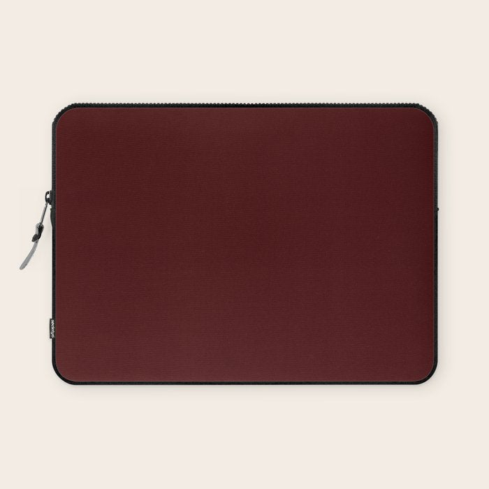 Simply Maroon Red Laptop Sleeve Gallery Image 1