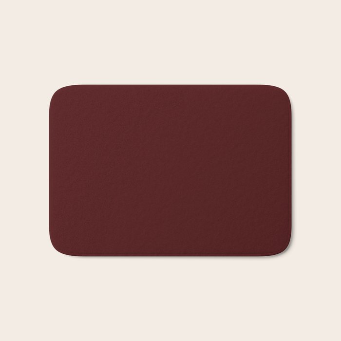 Simply Maroon Red Bath Mat Gallery Image 1