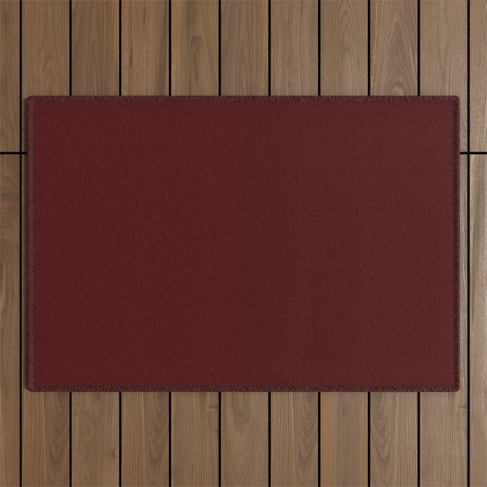 Simply Maroon Red Outdoor Rug Gallery Image 1
