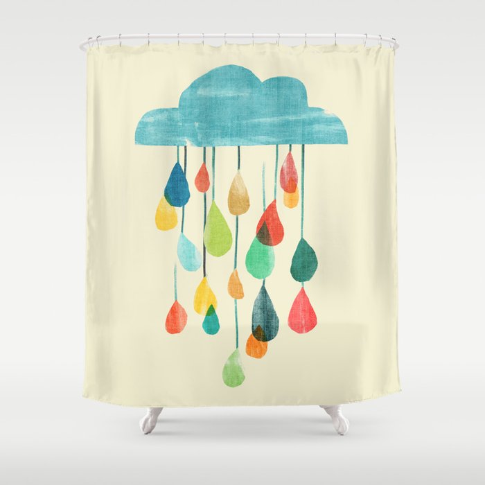 cloudy with a chance of rainbow Shower Curtain Gallery Image 1