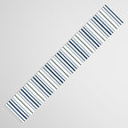 Navy Blue and Sage Green Thin Stripes Table Runner Gallery Image 3