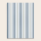 Navy Blue and Sage Green Thin Stripes Notebook Gallery Image 4