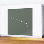 Aries Zodiac Star Constellation Line Art Sage Wall Mural Gallery Image 2