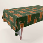 TIBETAN TIGER RUG-green Tablecloth Gallery Image 1