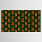 TIBETAN TIGER RUG-green Tablecloth Gallery Image 2