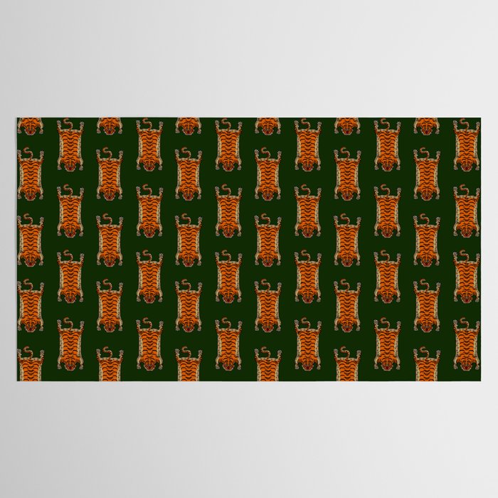 TIBETAN TIGER RUG-green Tablecloth Gallery Image 2
