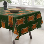 TIBETAN TIGER RUG-green Tablecloth Gallery Image 3