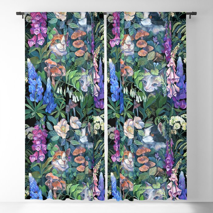 Cats Flower Garden Window Curtain Gallery Image 5