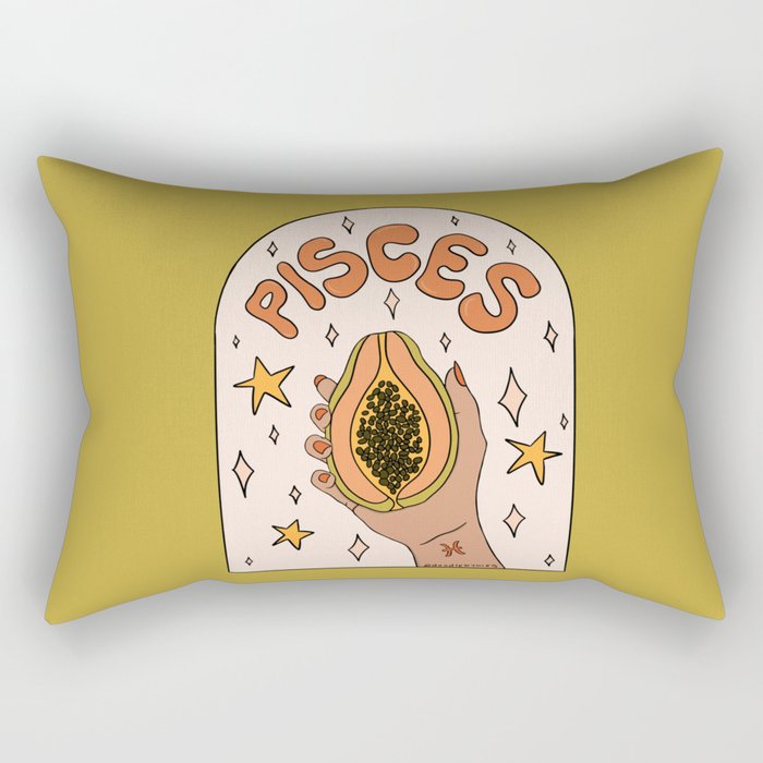 Pisces Papaya Rectangular Pillow Gallery Image 1