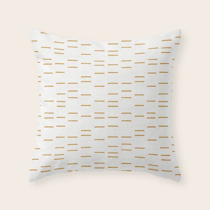 OCHRE LINE Throw Pillow Gallery Image 1