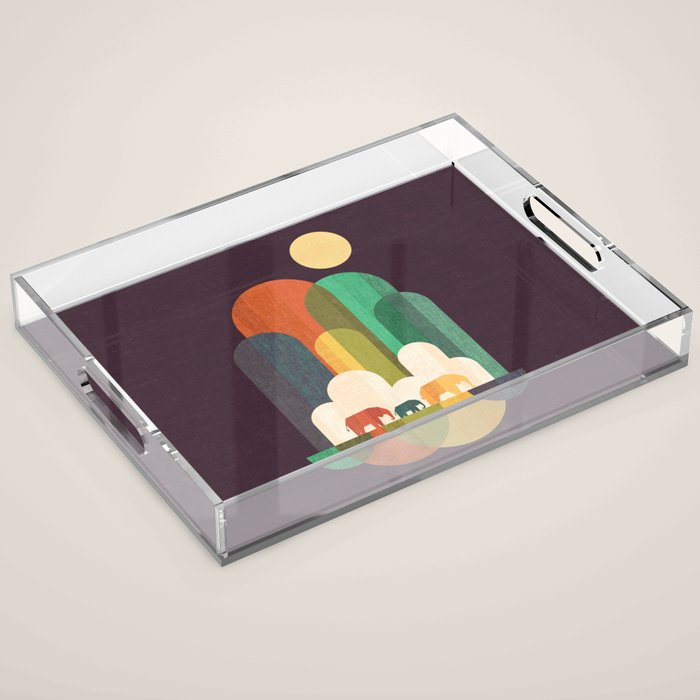 Elephant walk Acrylic Tray Gallery Image 1