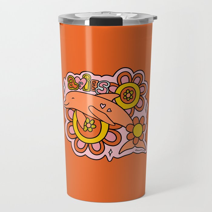 Aries Dolphins Travel Mug Gallery Image 1