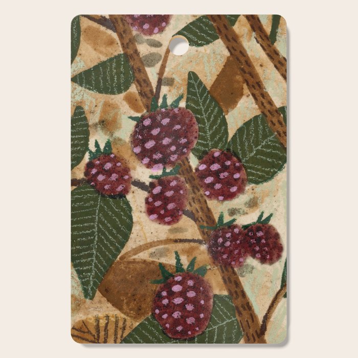 In Season in Red Raspberry and Forest Green Cutting Board Gallery Image 1