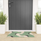 Japanese Cranes on Sage Green Background Welcome Mat Gallery Image 3