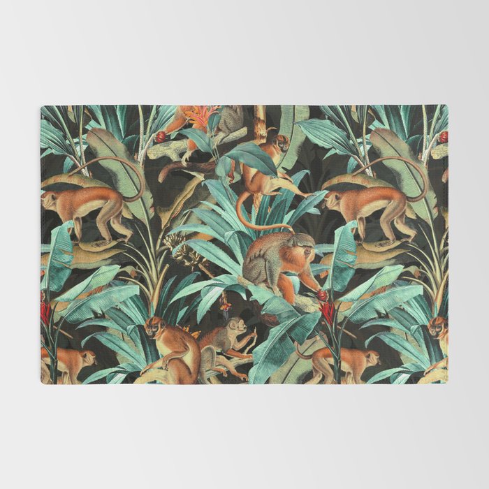 Monkey Tropical Jungle Rug Gallery Image 2