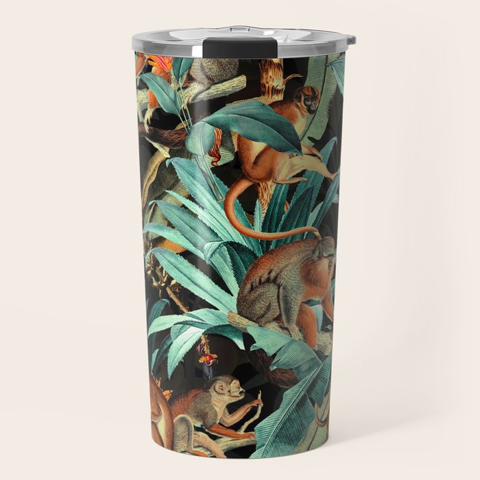 Monkey Tropical Jungle Travel Mug Gallery Image 1