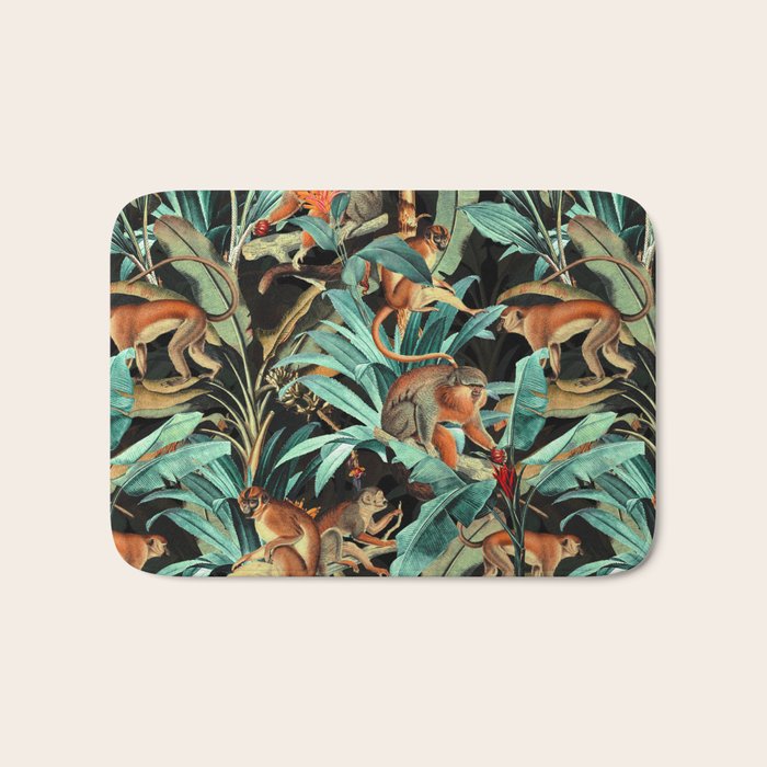 Monkey Tropical Jungle Bath Mat Gallery Image 1